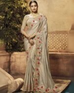 ইন্ডিয়ান বিচিত্রা সিল্কের প্রিমিয়াম এমব্রয়ডারি করা শাড়ি