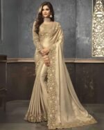 এক্সক্লুসিভ জাপানি সিল্ক এমব্রয়ডারি ওয়ার্ক করা শাড়ি