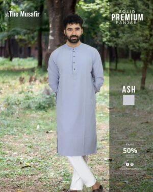 Premium Microstitch Solid Panjabi