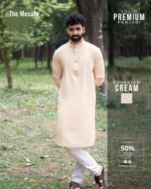 Premium Microstitch Solid Panjabi