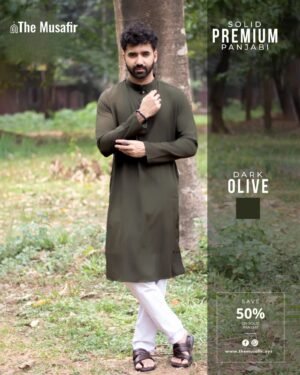 Premium Microstitch Solid Panjabi