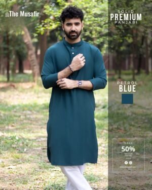 Premium Microstitch Solid Panjabi